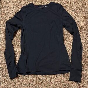 Spyder Women's Black Long Sleeve Athletic Tee Small